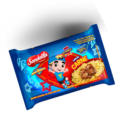 Macarrão instantâneo Sandella sabor carne